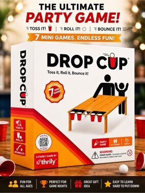 Drop Cup Party Game - Ages 7+, 2-12 Players